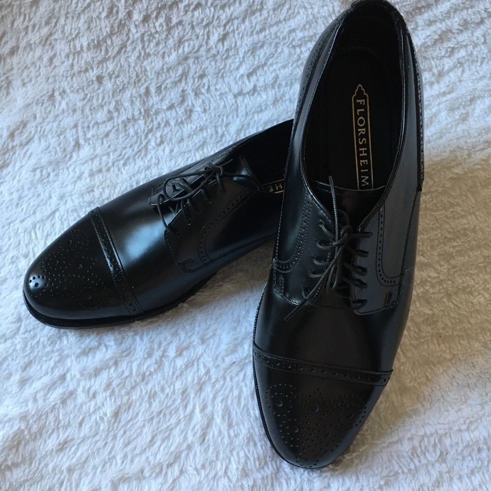 Florsheim Cap toe wingtip oxfords, leather shoes